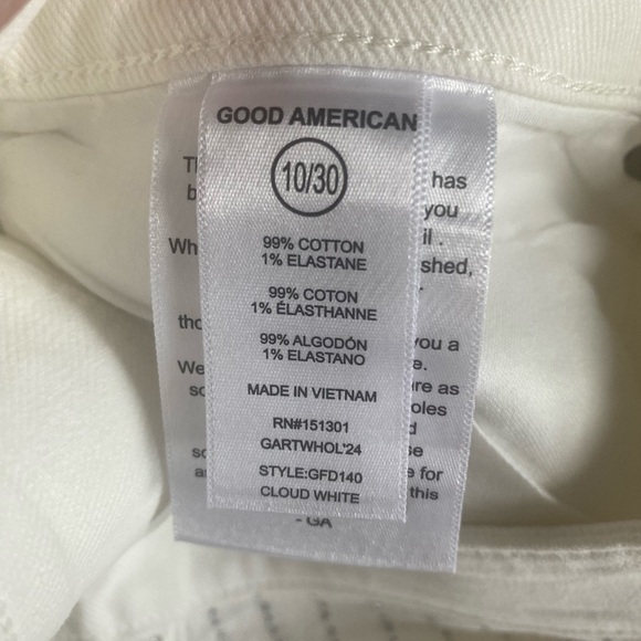 Good American White Rhinestone Good Ease Mid-Rise Relaxed Pants (Size 10/30)
NWT - Picture 7 of 10